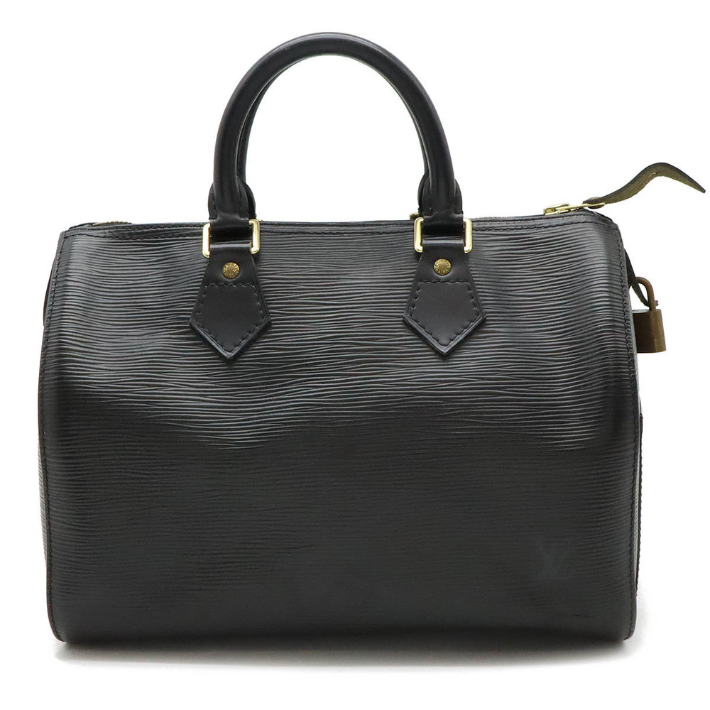LOUIS VUITTON Epi Speedy Handbag Boston Bag Leather Noir Black